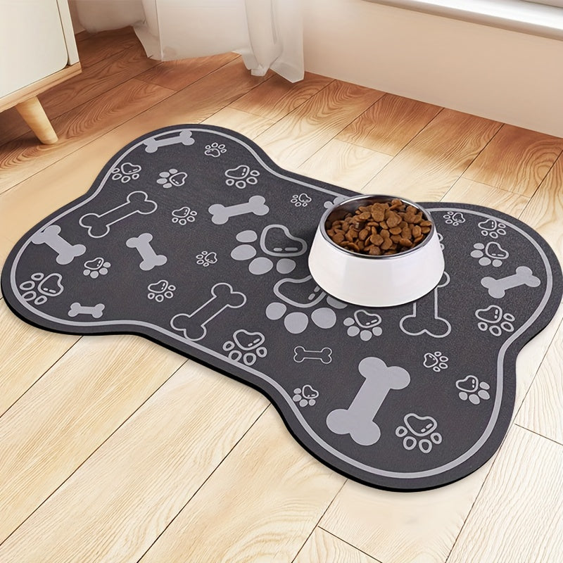 Tapete de Alimentação de Cão Absorvente de Diatomita - Antiderrapante, Resistente a Arranhões, Rápido Secagem - Fácil de Limpar, Protege os Pisos - Ideal para Uso Diário