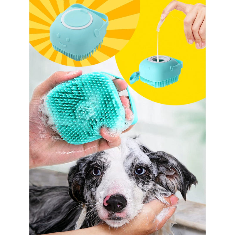Lava Pelo Pet Escova Banho Cachorro Gato Dispenser Shampoo