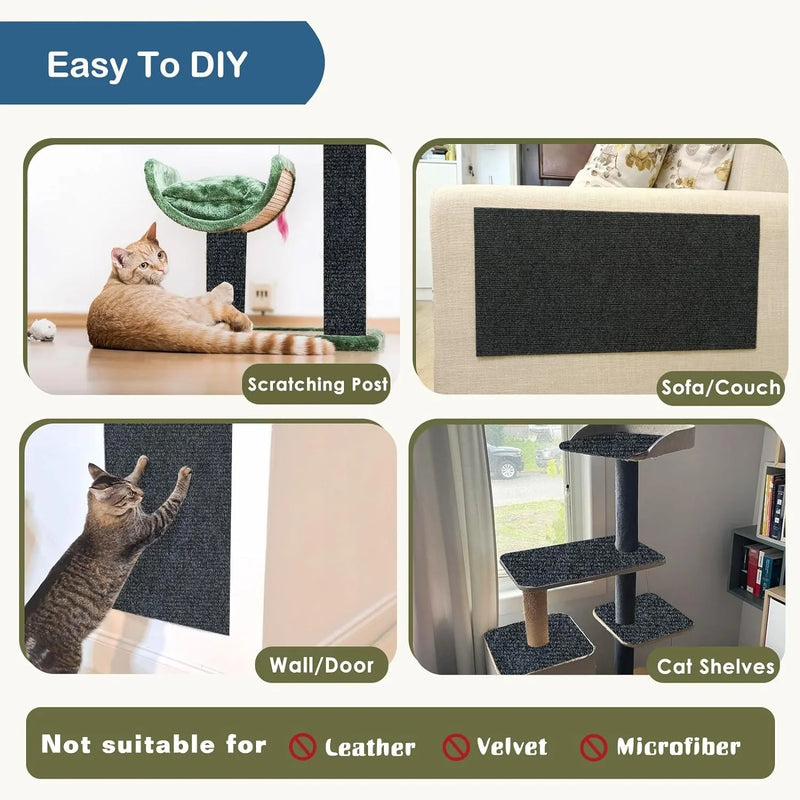 Anti gato scratch esteira aparável auto-adesivo tapete almofada gato pet scratcher móveis sofá canto interior protetor de parede