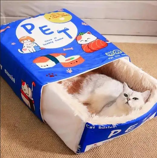 Cama Pet Box Biscoito para Gatos