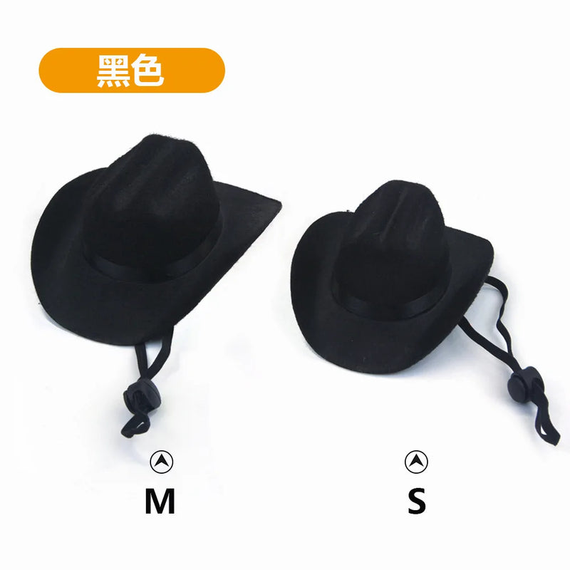 Chapéu britânico para cães de estimação, chapéu de cowboy estrela, suprimentos para animais de estimação, fantasia de cachorro ajustável, chapéu superior, bonés para cães, chapéus de sol para gatos