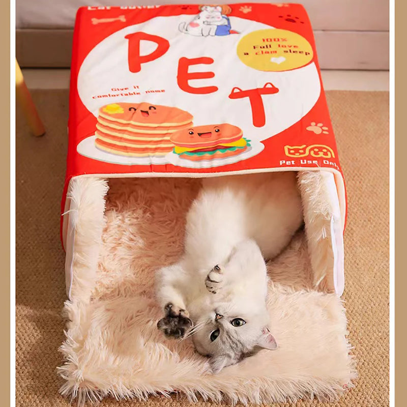 Cama Pet Box Biscoito para Gatos
