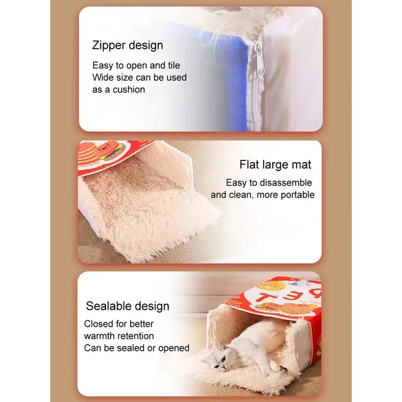 Cama Pet Box Biscoito para Gatos