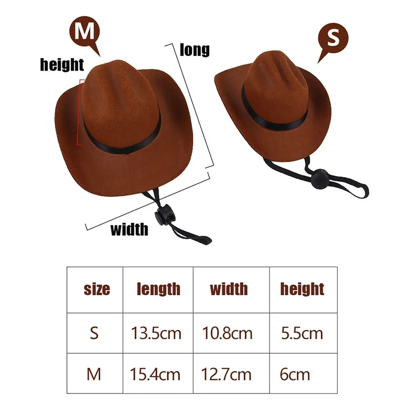Chapéu britânico para cães de estimação, chapéu de cowboy estrela, suprimentos para animais de estimação, fantasia de cachorro ajustável, chapéu superior, bonés para cães, chapéus de sol para gatos