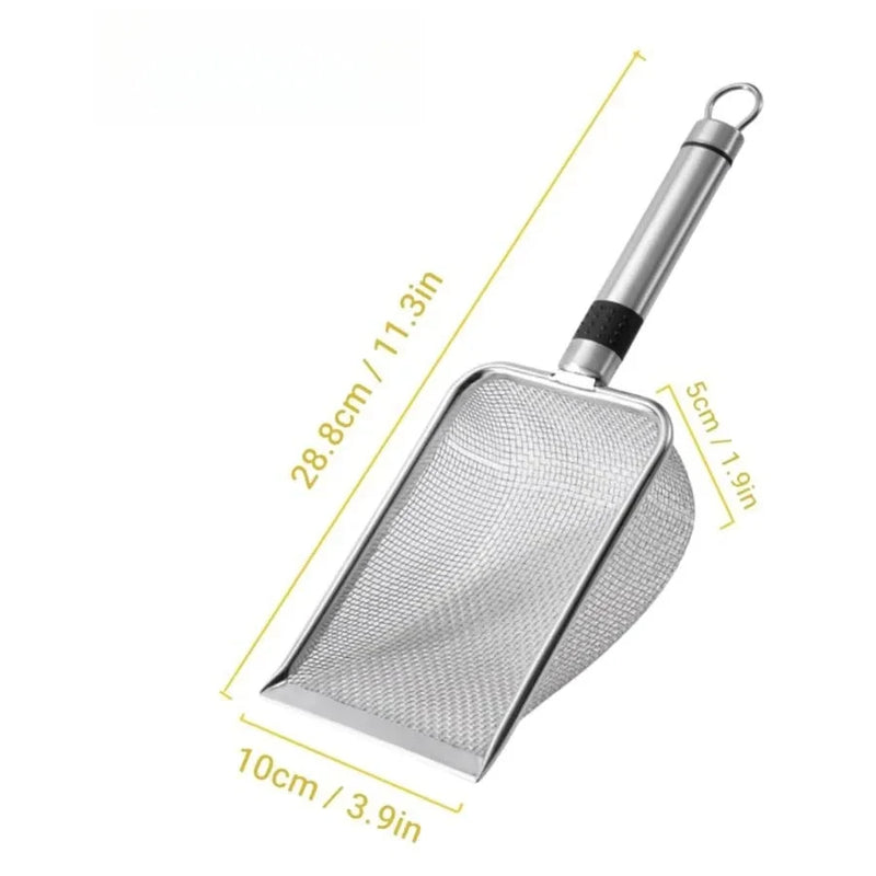 Colher de lixo de aço inoxidável resistente à ferrugem , fácil de limpar, ideal para remoção rápida de resíduos
