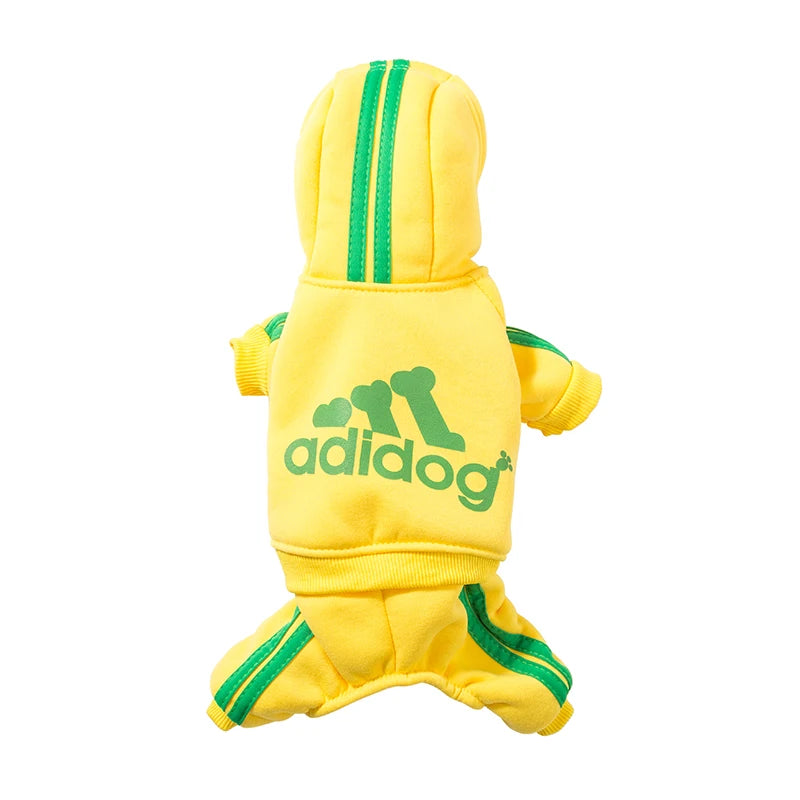 Adidog roupas para cães macacão quente filhote de cachorro roupas para animais de estimação para cães hoodies moletom yorkie buldogue francês roupas para cão casaco jaqueta