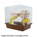 Gaiola de arame em forma de villa de dois andares com tigela de alimentação, castelo pequeno de brinquedo de patinação de rolo de corrida, gaiola de hamster de camada dupla
