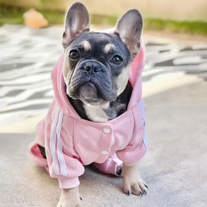 Adidog roupas para cães macacão quente filhote de cachorro roupas para animais de estimação para cães hoodies moletom yorkie buldogue francês roupas para cão casaco jaqueta