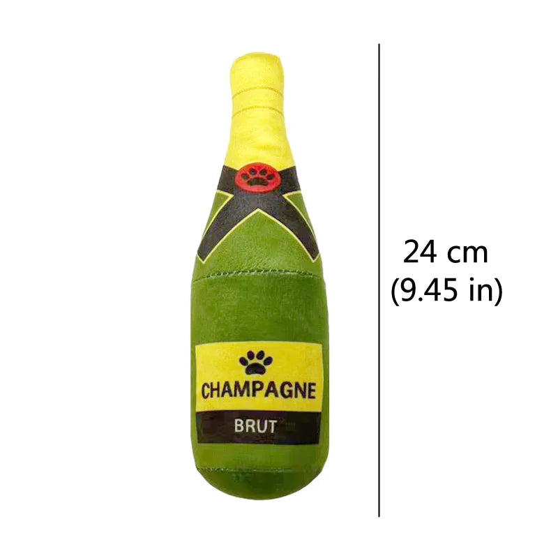 Brinquedos engraçados do cão do luxuoso, Garrafa de cerveja em forma, Squeak Sound, Limpar os dentes mastigar brinquedo, Pet Interactive Playing Supplies, Pequenos e grandes cães