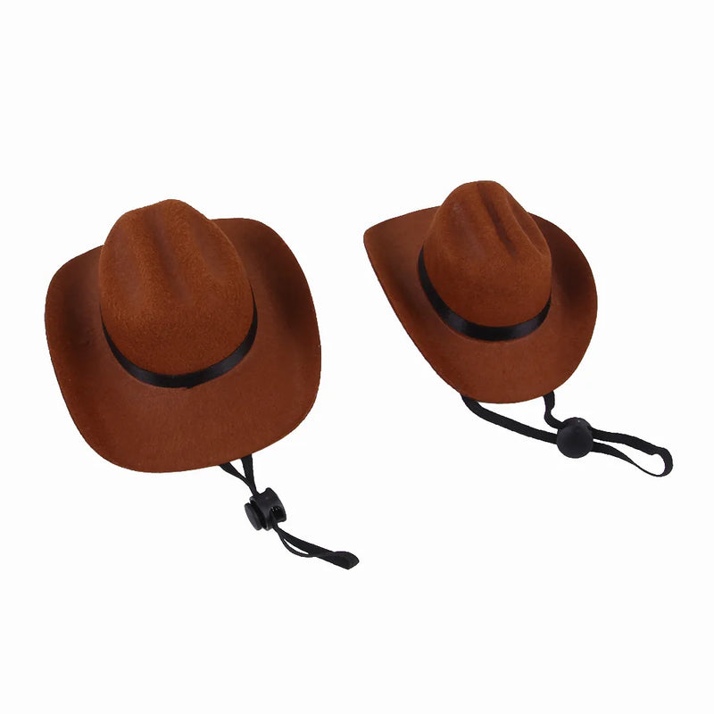 Chapéu britânico para cães de estimação, chapéu de cowboy estrela, suprimentos para animais de estimação, fantasia de cachorro ajustável, chapéu superior, bonés para cães, chapéus de sol para gatos
