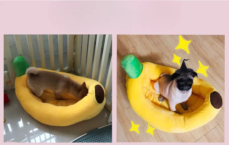 Cama portátil Banana para Cães e Gatos