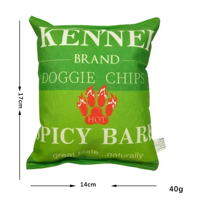 Saco de batata frita brinquedos engraçados para cães de pelúcia brinquedo de comida para cães pequenos e médios interativos brinquedos para filhotes de mastigar