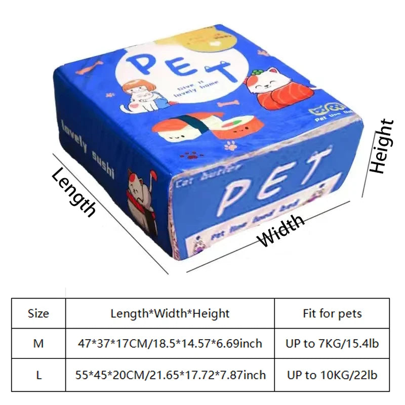 Cama Pet Box Biscoito para Gatos