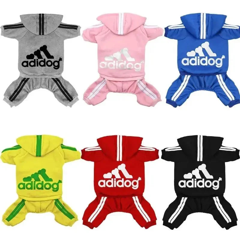 Adidog roupas para cães macacão quente filhote de cachorro roupas para animais de estimação para cães hoodies moletom yorkie buldogue francês roupas para cão casaco jaqueta