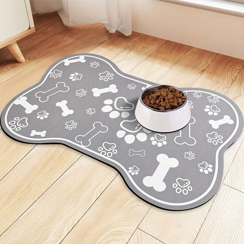 Tapete de Alimentação de Cão Absorvente de Diatomita - Antiderrapante, Resistente a Arranhões, Rápido Secagem - Fácil de Limpar, Protege os Pisos - Ideal para Uso Diário