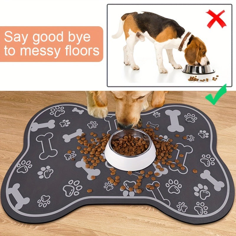 Tapete de Alimentação de Cão Absorvente de Diatomita - Antiderrapante, Resistente a Arranhões, Rápido Secagem - Fácil de Limpar, Protege os Pisos - Ideal para Uso Diário